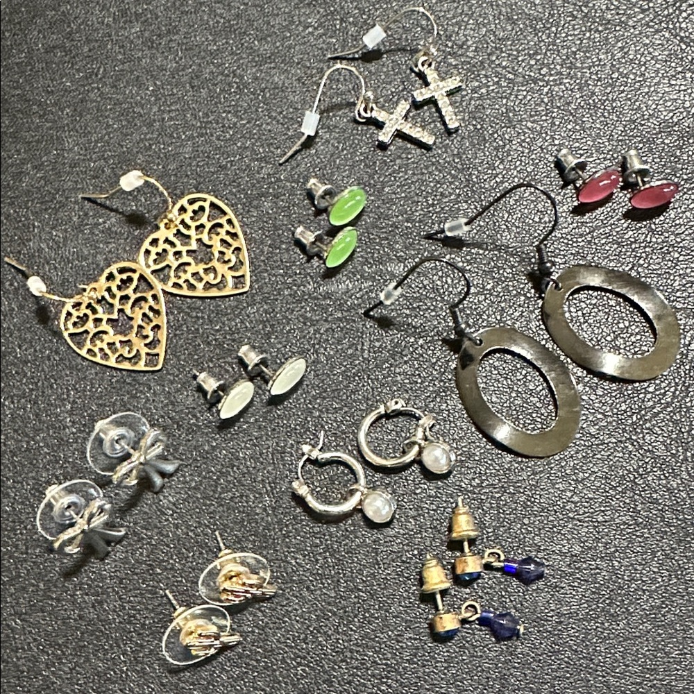18.  Ten Pair Pierced Earring Bundle
